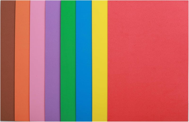ACTIVITYYA EVA Foam Sheets for Crafts, 8 Assorted Colors, 6 x 9 Inch, 2mm Thick – Craft Foam Paper for DIY Arts and Crafts, School Projects, and More - 8 Pack - Image 2